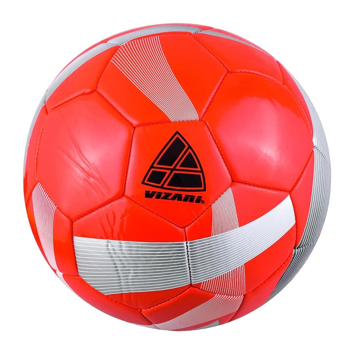 Vizari Hydra futball labda, 32 varrott panel, TPU, megerősített gumibelső, 4-es méret, 64 cm, piros
