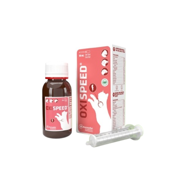 Supliment nutritiv pentru convalescenta si pofta de mancare la caini, pisici si dihori OXISPEED GEL, 50 ml