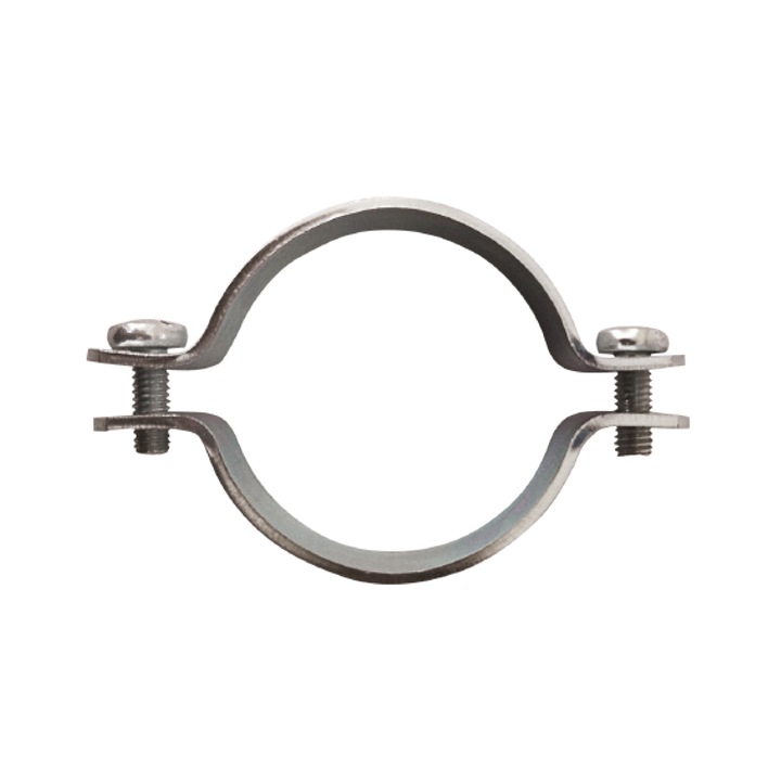 Set 10 x Brida pentru Stalpi Rotunzi O 42.4 mm, Acoperire Zincat Electrolitic