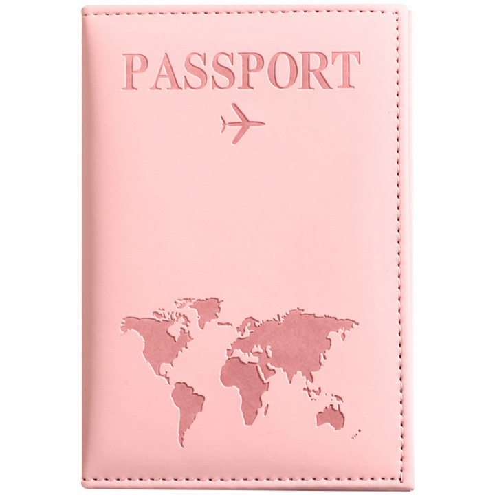 Rózsaszín útlevél tok, stílusos prémium borító