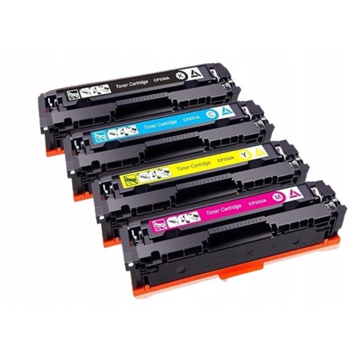 Kompatibilis toner készlet LaserJet Pro M180/M181 nyomtatókhoz, 4 szín, CF530A–CF533A, chippel