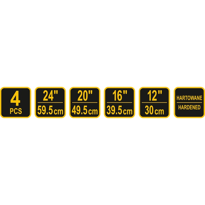Set 4 leviere pentru montaj anvelope, Vorel, 30x395mm, 12"|16"|20"|24"