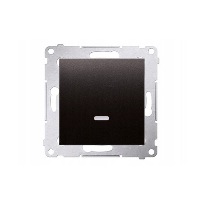 Kontakt-Simon 54 kapcsoló, LED, Antracit, 75x75mm, 1 gomb, IP20/IP44