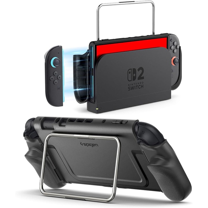 Carcasa pentru Nintendo Switch 2 - Spigen Dual Grip Pro (ACS10196) - Black