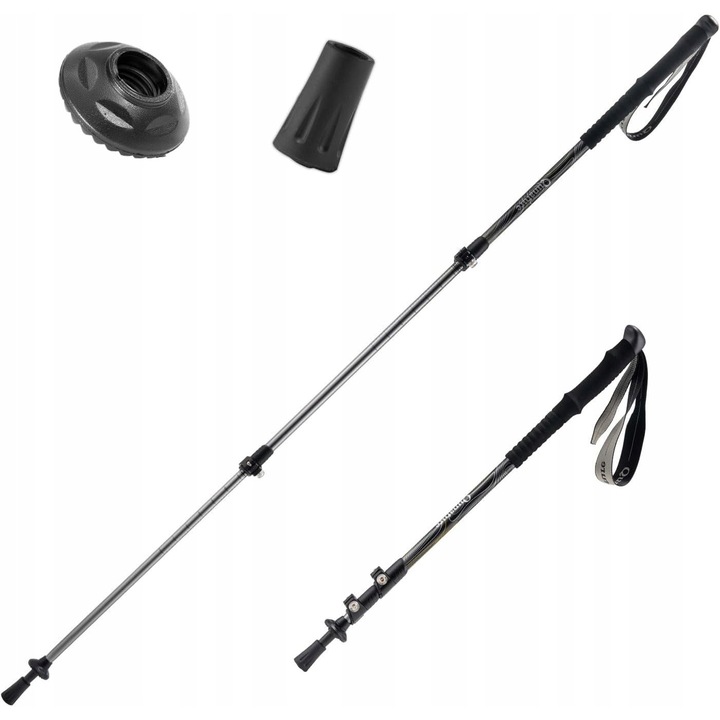 Qunature trekking bot szett, 2 darab, ALU, 62x135cm, fekete