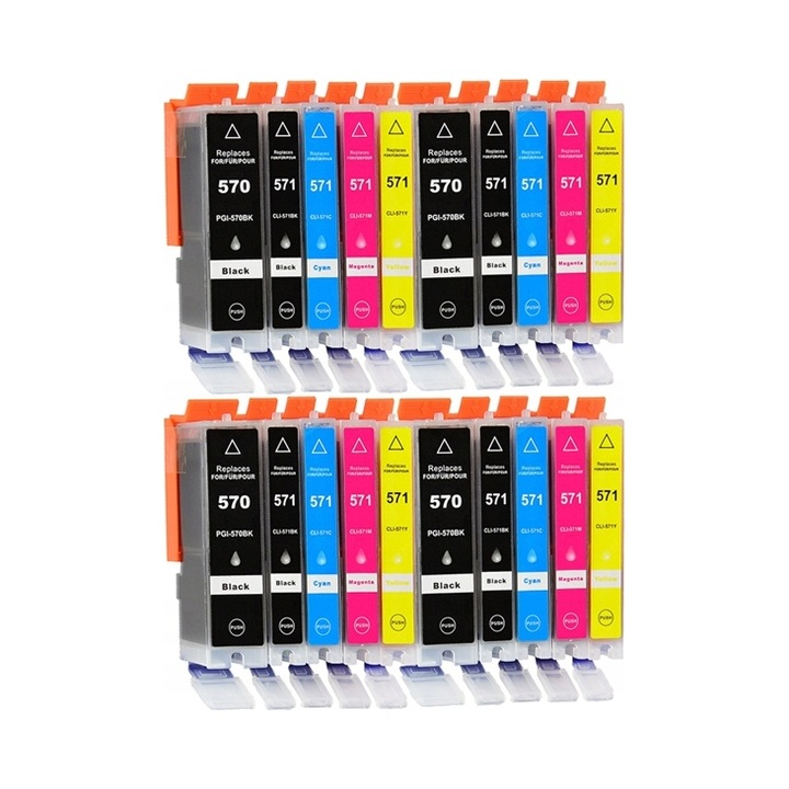 Комплект от 4 мастилени касети EMB 502 BK/C/M/Y, 20ml, съвместими с принтери Epson