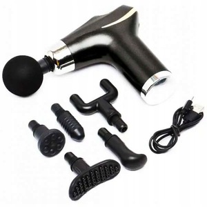 Pistol de masaj CY-002, 6 viteze, 6 capete, compact, portabil, 800g