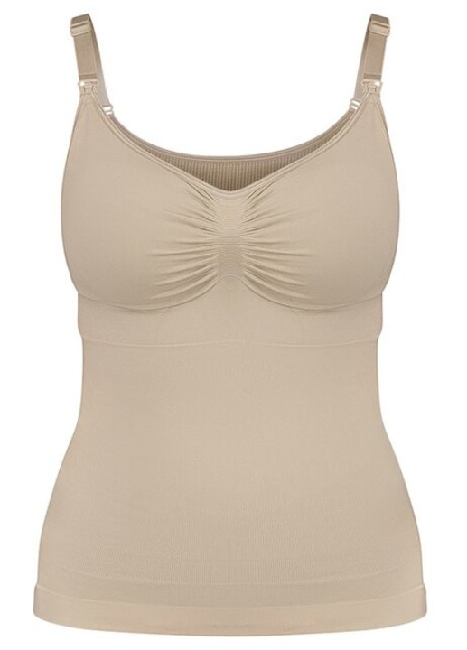 Maiou microfibra pentru alaptat cu efect modelator Carriwell Nursing Shapewear Top, Natural