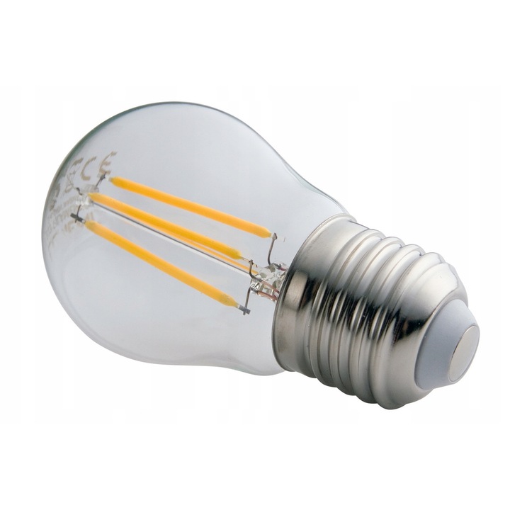 10 darabos szett, Lumenix E27 Filament Edison LED izzó 4W (40W-nak megfelelő), 480 lm, 4500K semleges, átlátszó