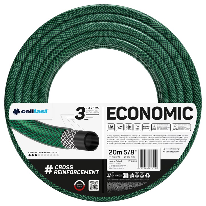 Cellfast 3 rétegű kerti tömlő, 5/8", 20 m