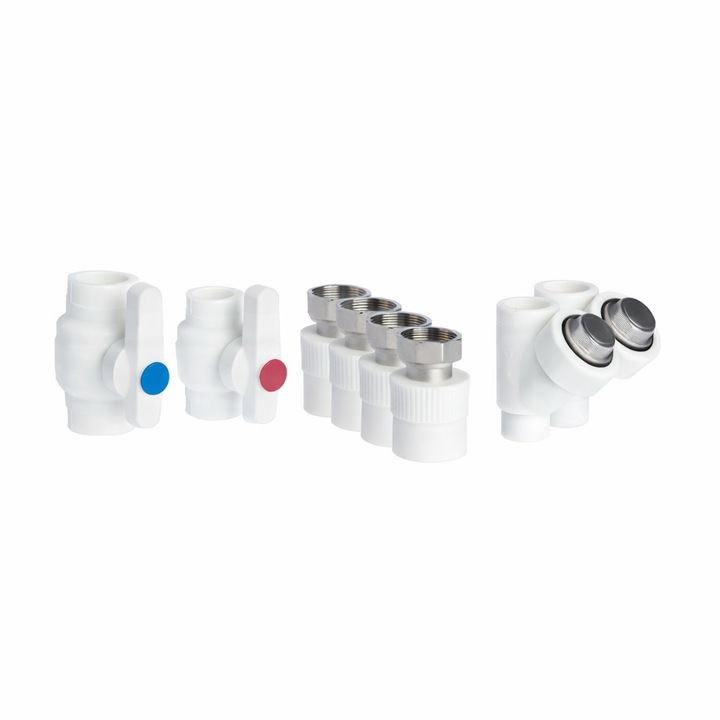 Kit montare centrala SPK 10 buc, PE-RT, rezistent pana la 95°C