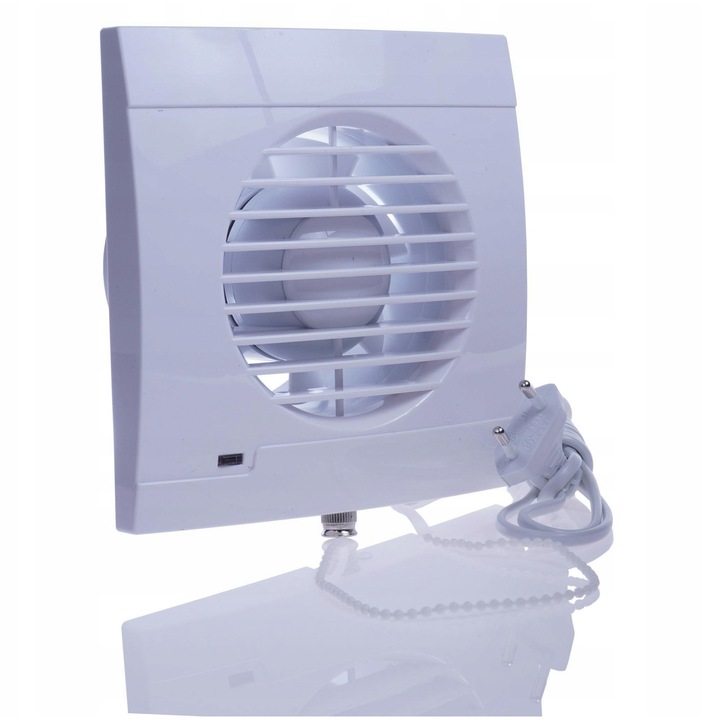 Ventilator canalizat ELPLAST, 100mm, 19W, 100m3/h, montaj pe perete, cablu 1,5m