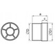Ventilator canal WK-12, Elplast, 150 m3/h, 42 dB, 119x125mm