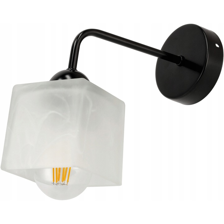 Berge Loft Edison fali lámpa 1x E27, fém + üveg, fekete, 60W