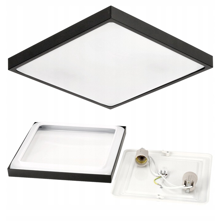 Berge LED mennyezeti lámpa, 2xE27, fekete, IP20, 2x 10W LED izzó
