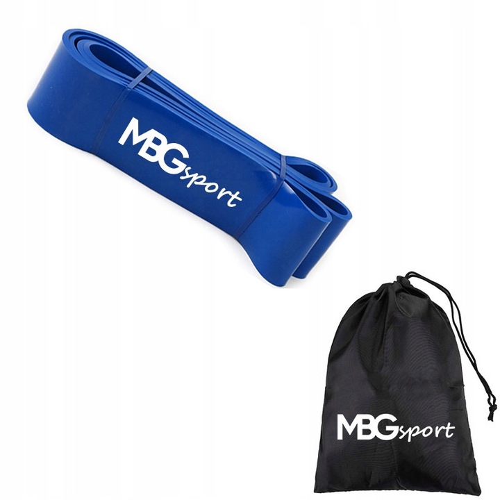 Лента за упражнения MBG SPORT, 29-79кг, гранат, 208см x 6.4см x 0.45см, комплект с чанта за съхранение