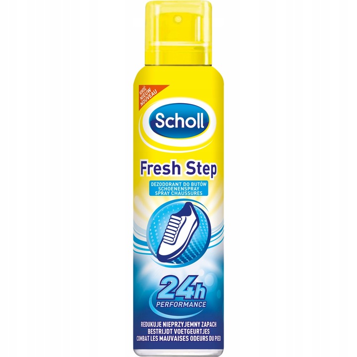 Дезодорант за крака Scholl Fresh Step, 150 мл, неутрализира неприятните миризми, поддържа краката сухи и свежи