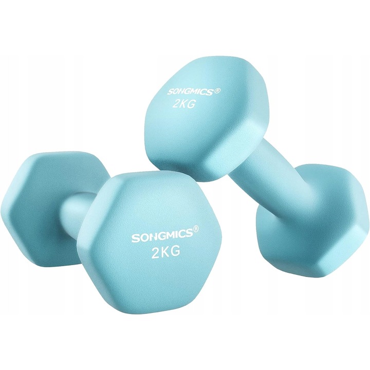 Set 2 haltere 2kg, Songmics, neopren, ergonomic