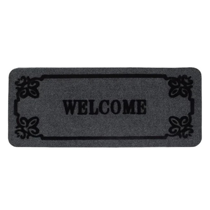 Szürke Lépcsőszőnyeg Bejáratra Mocheta Welcome 60x25cm