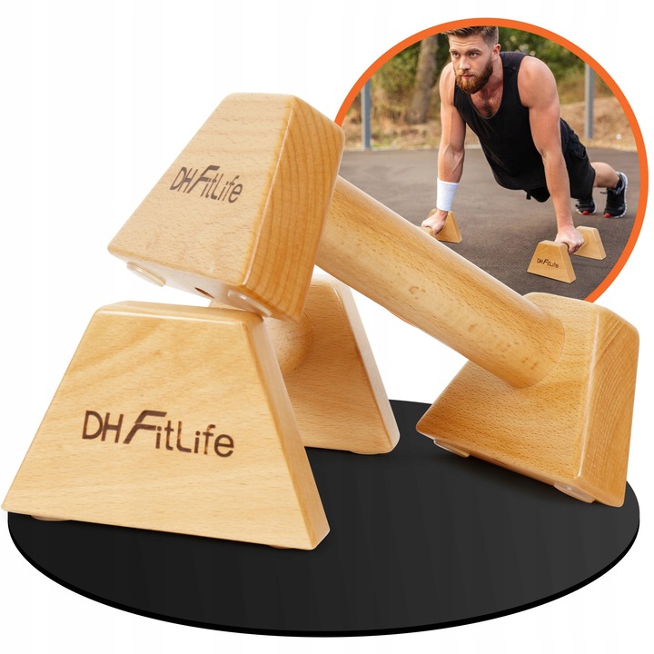 Fa kapaszkodók pumpáláshoz, DH FitLife, csúszásmentes, 200 kg, 30x15cm, szett