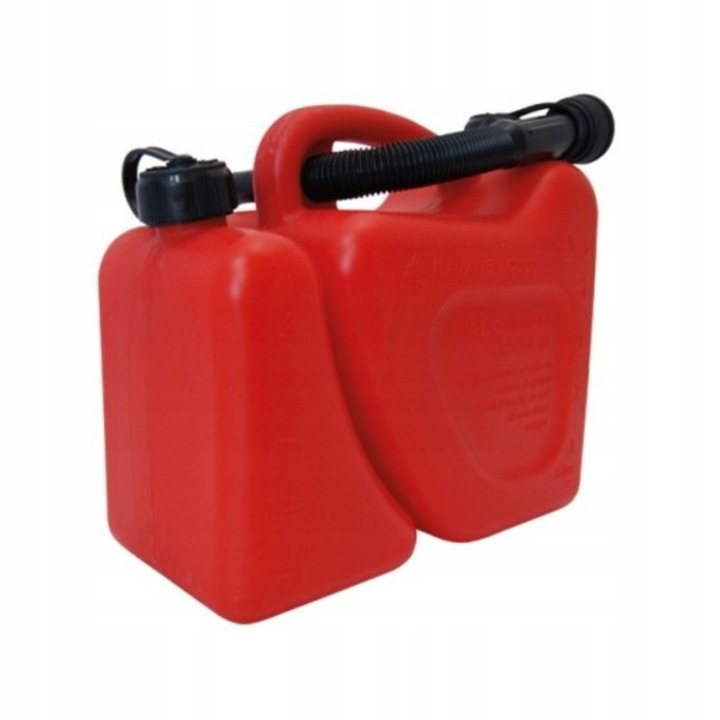 Canistra plastic 5L+2L cu palnie, Krysiak, pentru combustibil, doua compartimente