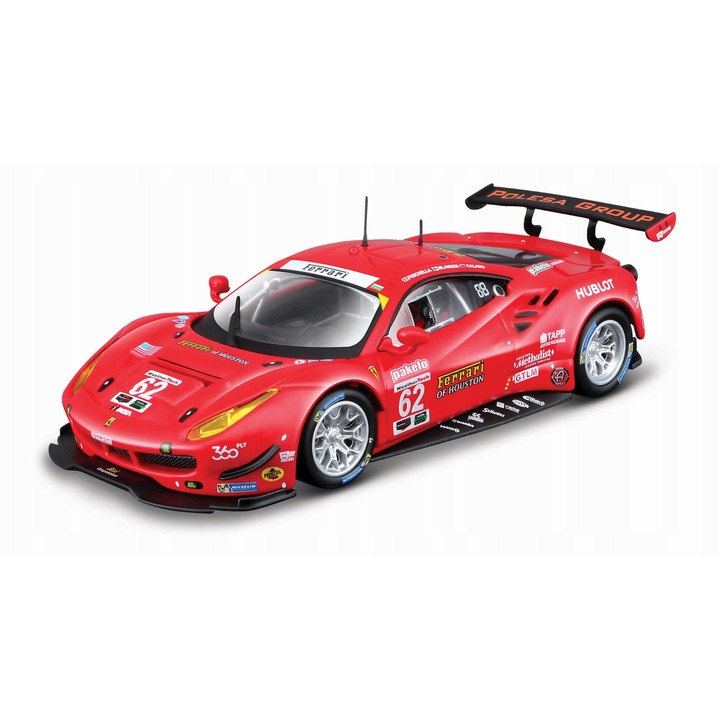 Bburago Ferrari 488 GTE 2017 autómodell, 1:43, fém