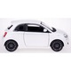 FIAT 500E 2023 modellautó, BBURAGO, 1:24, fehér, 15x8x6cm