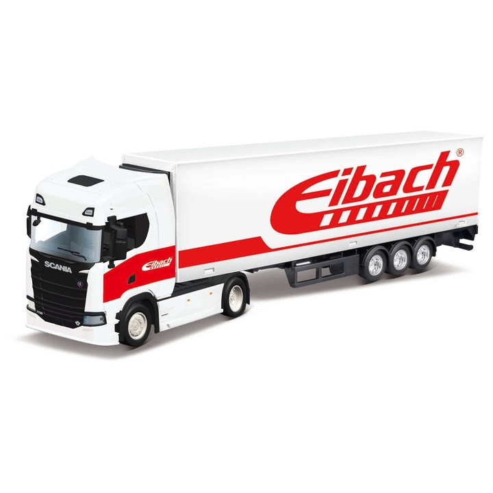 Scania 770S modell, Bburago, 38,5cm, fehér