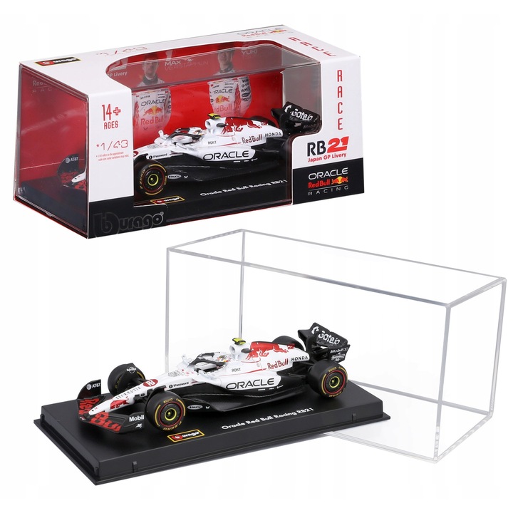 Automacheta F1 Bburago RB21 #22 Yuki Tsunoda, 13x5x3cm, 1:43