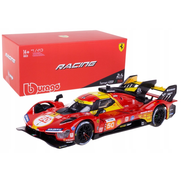 Automacheta Ferrari 499P #50 2024 24 Le Mans, 1:43, 12x5x2,5cm