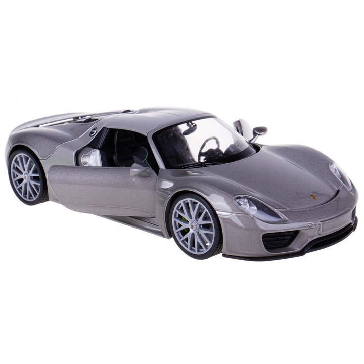 PORSCHE 918 SPYDER Welly 1:24 modellautó, szürke, 19x8.5x5cm