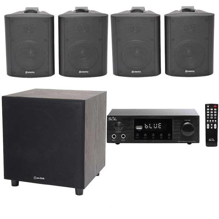 Radio CD MP3 Aiwa RS-77PLL/BK, sistem audio, negru