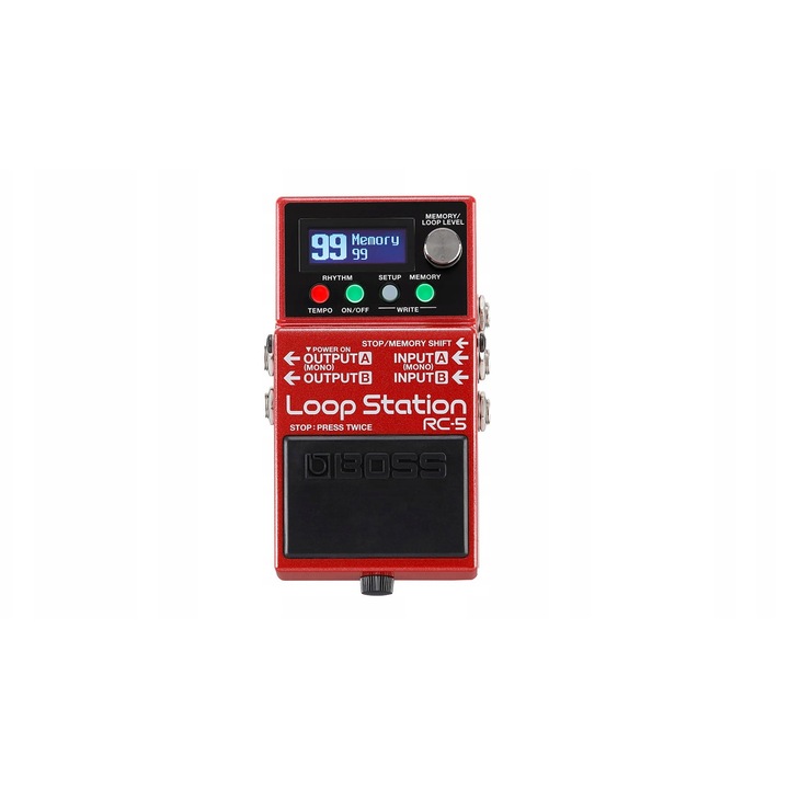 BOSS RC-5 Loop Station hangprocesszor, 1 csatorna, 57 ritmus, 5,6x7,3x12,9cm