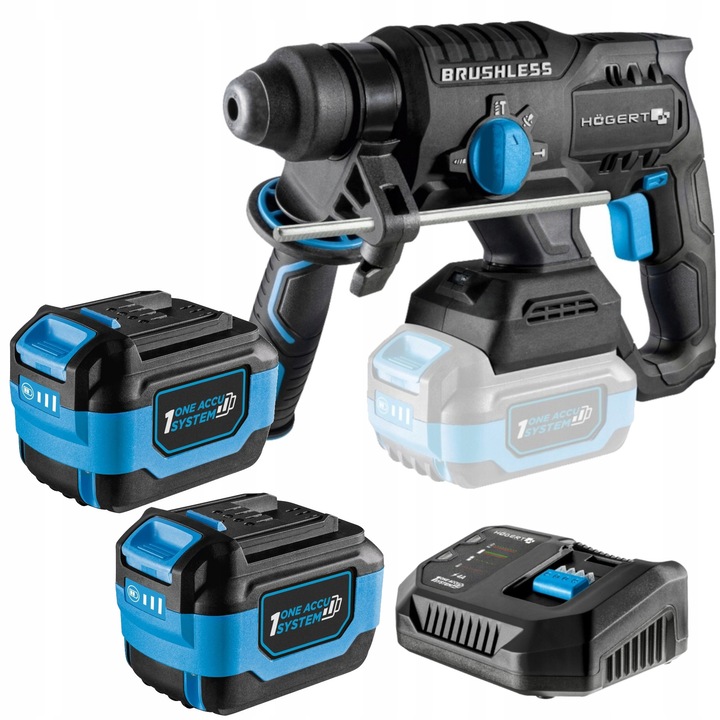 Rotopercutor, Hogert, 2x acumulator 6Ah, 18V, SDS+