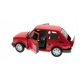 Welly Fiat 126P modellautó, 1:21 méretarány, precíz részletek, piros szín