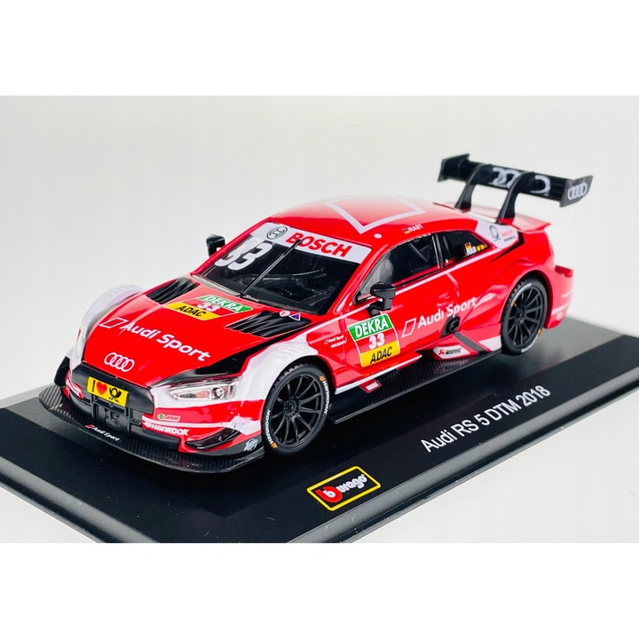 Audi RS5 DTM 2018 modellautó, fém modell, RENE RAST, 1:32, 12cm