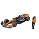 Automacheta F1 McLaren MCL38, Lando Norris figura, fém, 23cm, többszínű