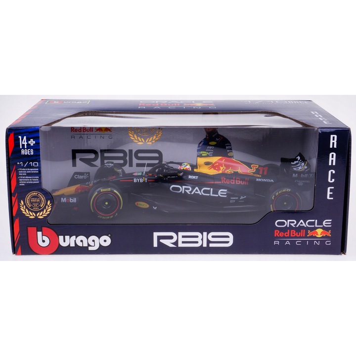 Automacheta Bburago Red Bull Racing RB19 F1, 1:18, Sergio Perez, 31x11x6cm
