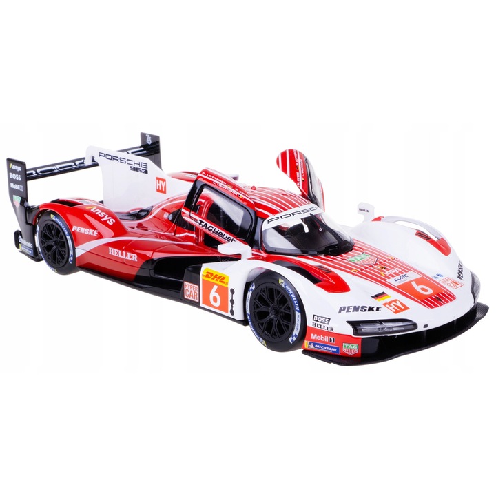 Automacheta Porsche 963 #6, Bburago, 1:24, fém, 21x8x4,5cm