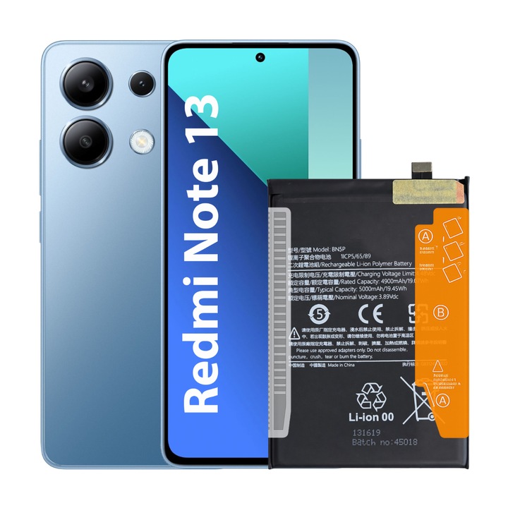BN5P akkumulátor Xiaomi Redmi Note 13 4G Redmi Note 13 5G 5000 mAh-hoz
