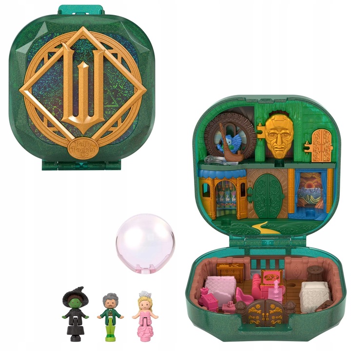 Set figurine Polly Pocket Wicked, accesorii tematice, verde smarald