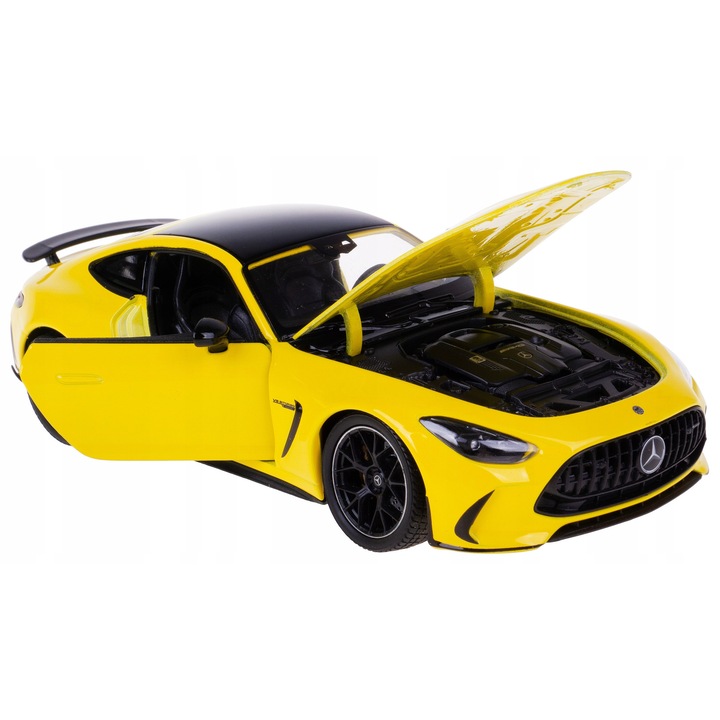 Mercedes AMG GT 63 modellautó, Welly, 1:24, sárga, 18,3x8,1x5,2cm