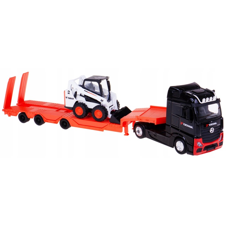 Mercedes Actros teherautó szett 1:43 pótkocsival, többszínű, 40x6,5x10cm, 11,5x5,8x6,8cm