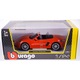 Porsche 718 Boxster modellautó 1:24, narancssárga, 18,5x8x5,2cm