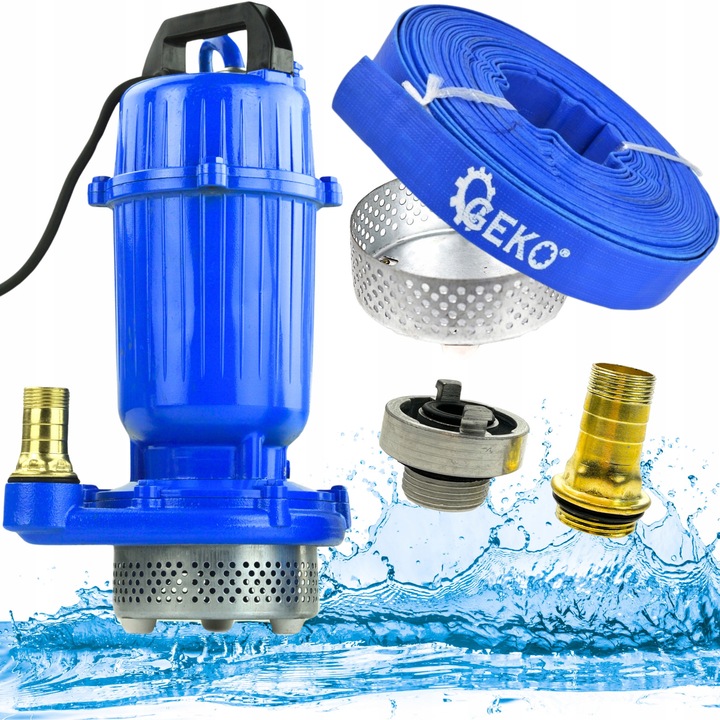 Bavaria szennyvíz- és tiszta víz szivattyú, 2650W, 12500l/h, szűrővel, 20m PVC tömlővel