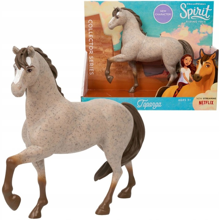 Figurina cal, Spirit, 18 cm, gri deschis