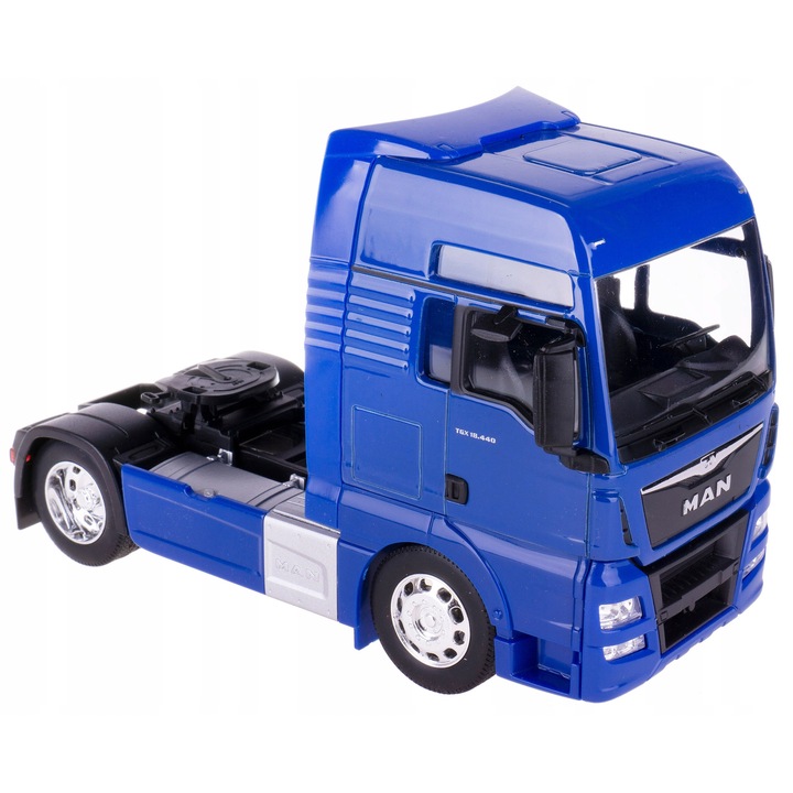 Tir MAN TGX XXL, Welly, 1:32, kék, 18,5x9x12,5cm