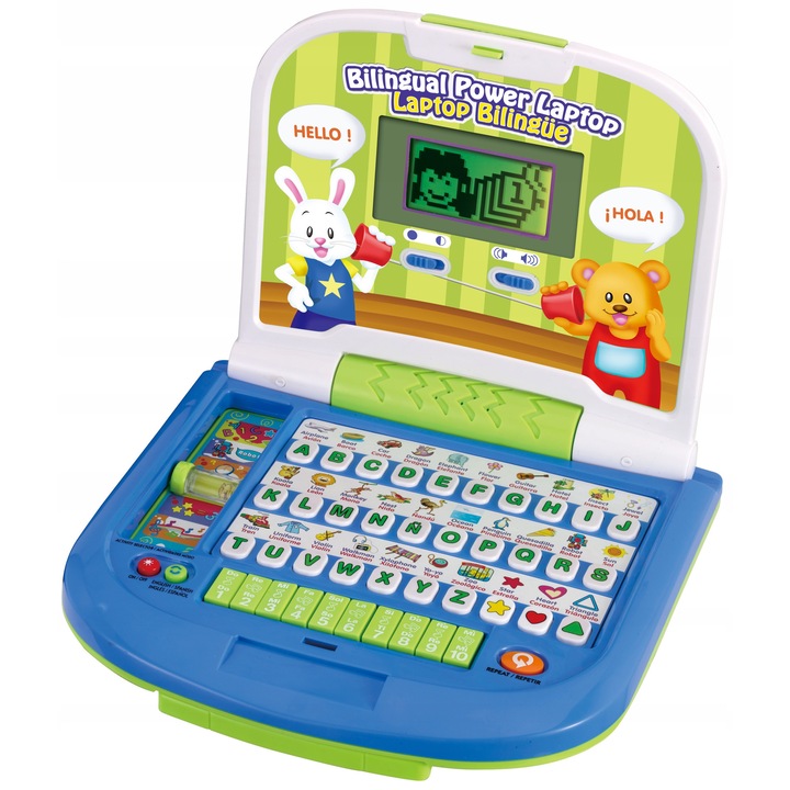 Smily Play 8030 oktató laptop gyerekeknek, 6 játék, többszínű, 3+ év
