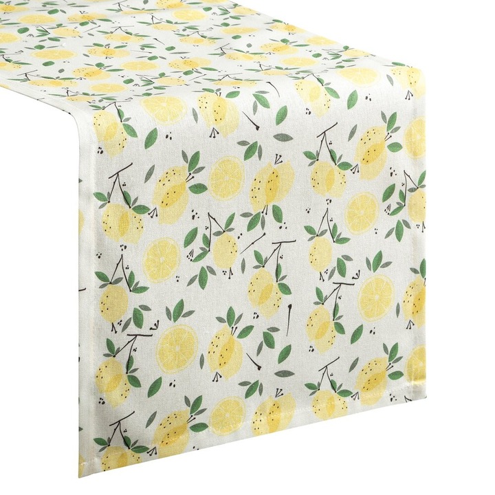 Eurofirany asztali futó 40x140cm sárga citrus motívumokkal