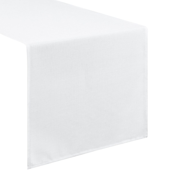Asztali futó Eurofirany 40x140cm fehér, 100% poliészter, vízálló